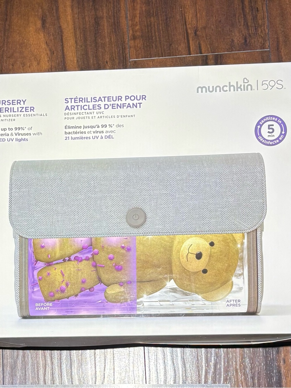 Munchkin Nursery UV-C Toy & Item Sterilizer - Gray/Clear